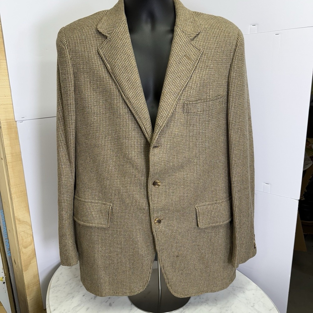 Cashmere South Wick Mens Sport Coat-42T Golden Brown Indiana Jones Professor‎
